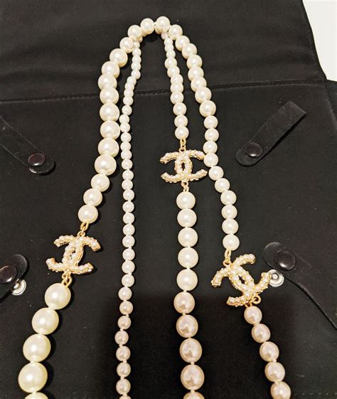 chanel jewellery pearls|pre owned chanel pearl necklace.